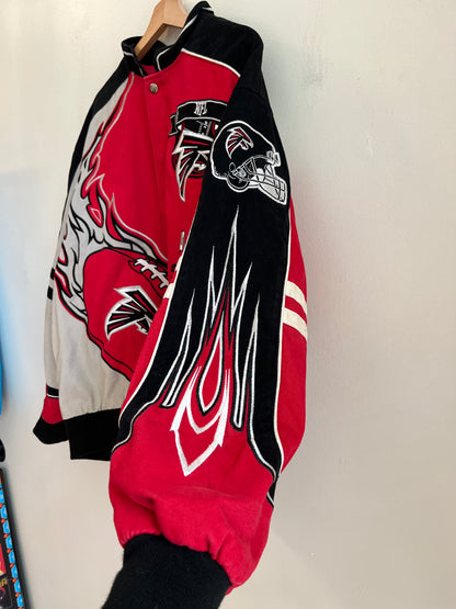 00s Atlanta Falcons Flame Racing Jacket (L)