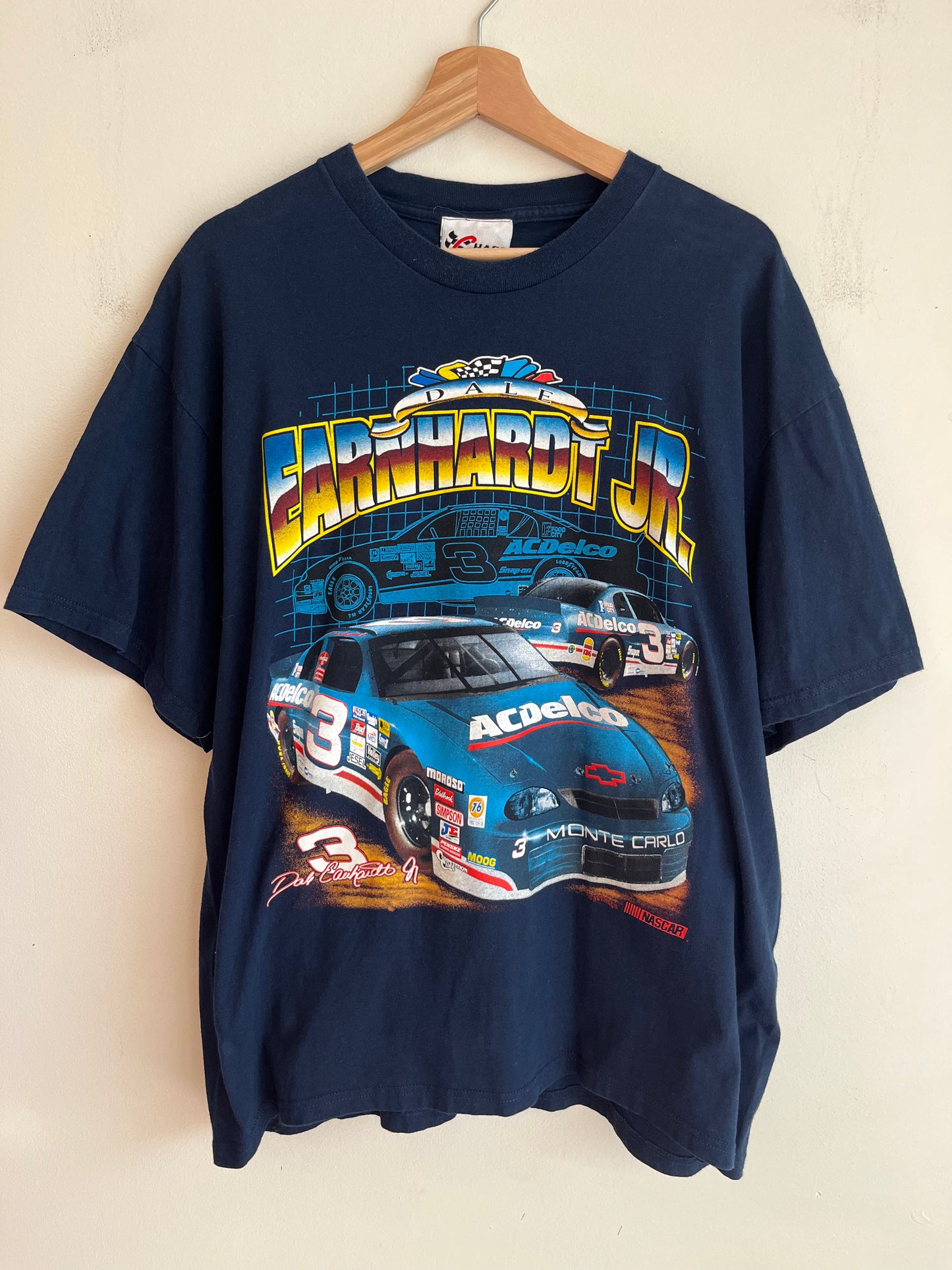 00s Nascar AC Delco Dale Jr Navy Tee (L)