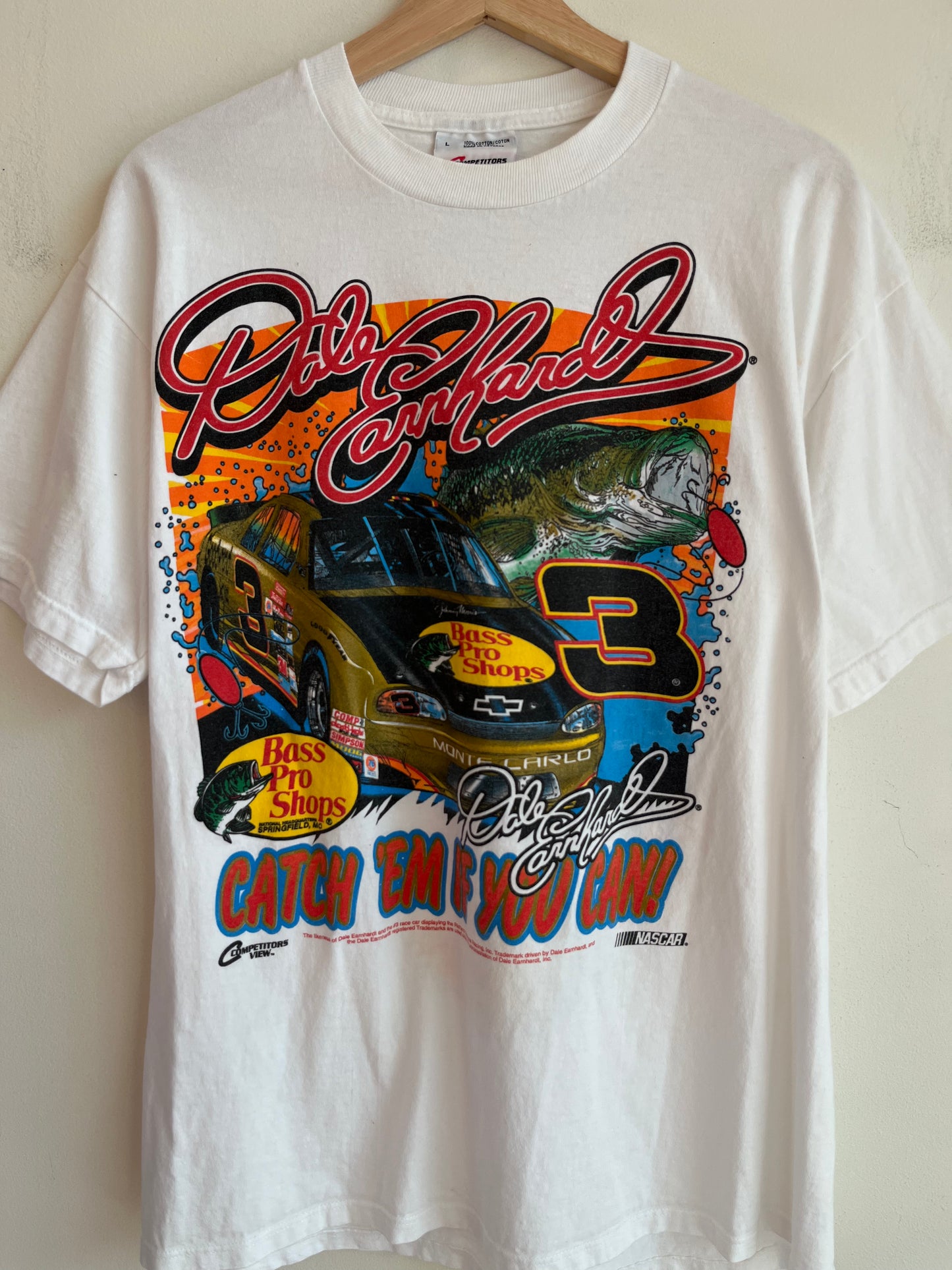 90s Nascar Dale Earnhardt Bass Pro Shop Tee (L)