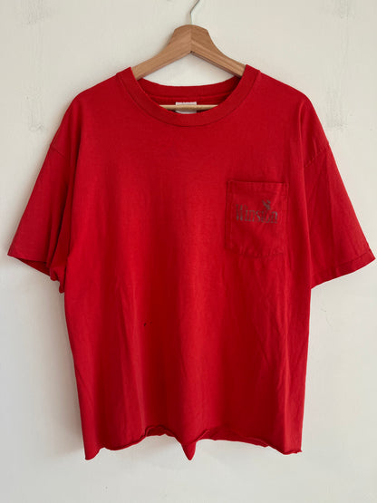 90s Winston Cigarettes Cropped Red Tee (L)