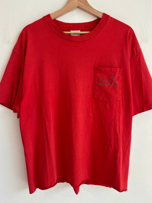 90s Winston Cigarettes Cropped Red Tee (L)