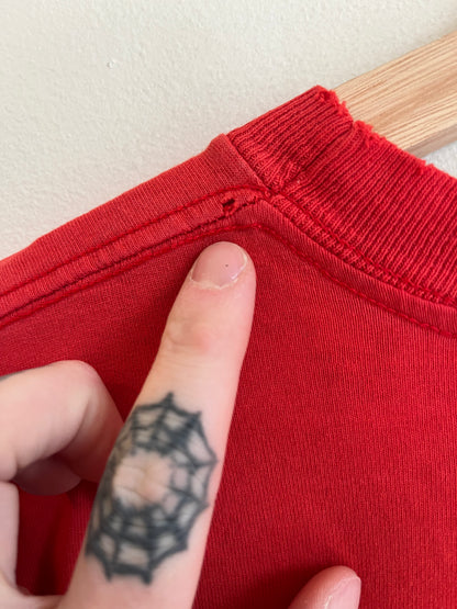 90s Winston Cigarettes Cropped Red Tee (L)