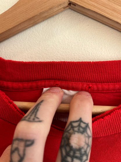 90s Winston Cigarettes Cropped Red Tee (L)