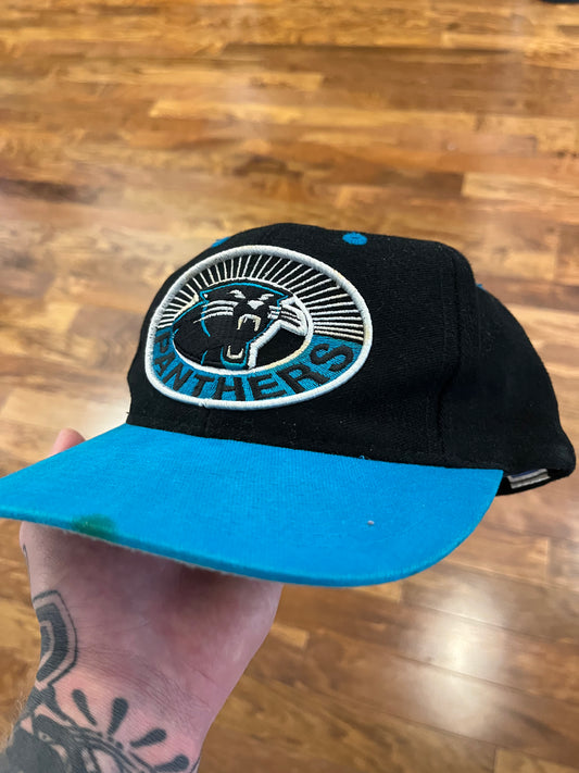 90s Carolina Panthers Circle Logo  Two Toned Hat (OS)