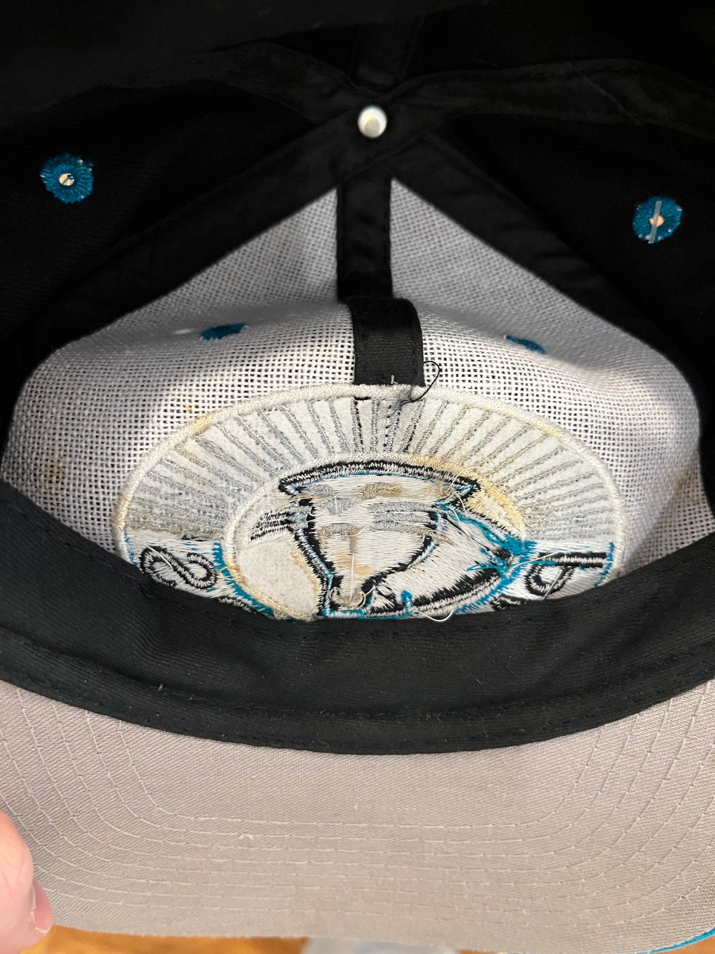 90s Carolina Panthers Circle Logo  Two Toned Hat (OS)
