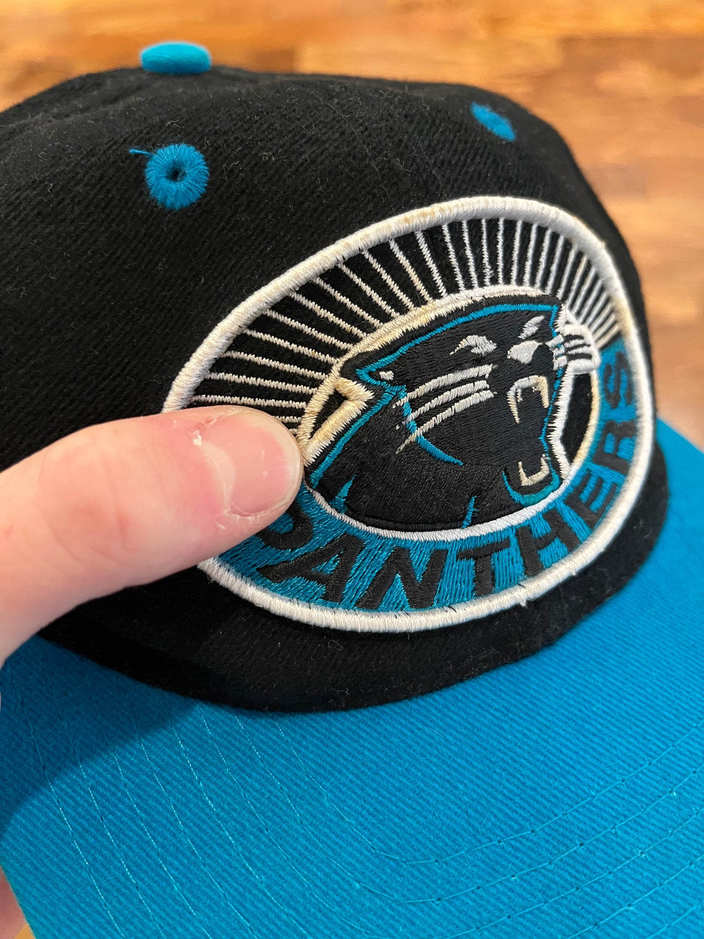 90s Carolina Panthers Circle Logo  Two Toned Hat (OS)