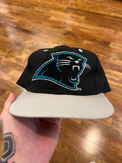 90s Carolina Panthers Big Logo Competitor Two Toned Hat (OS)