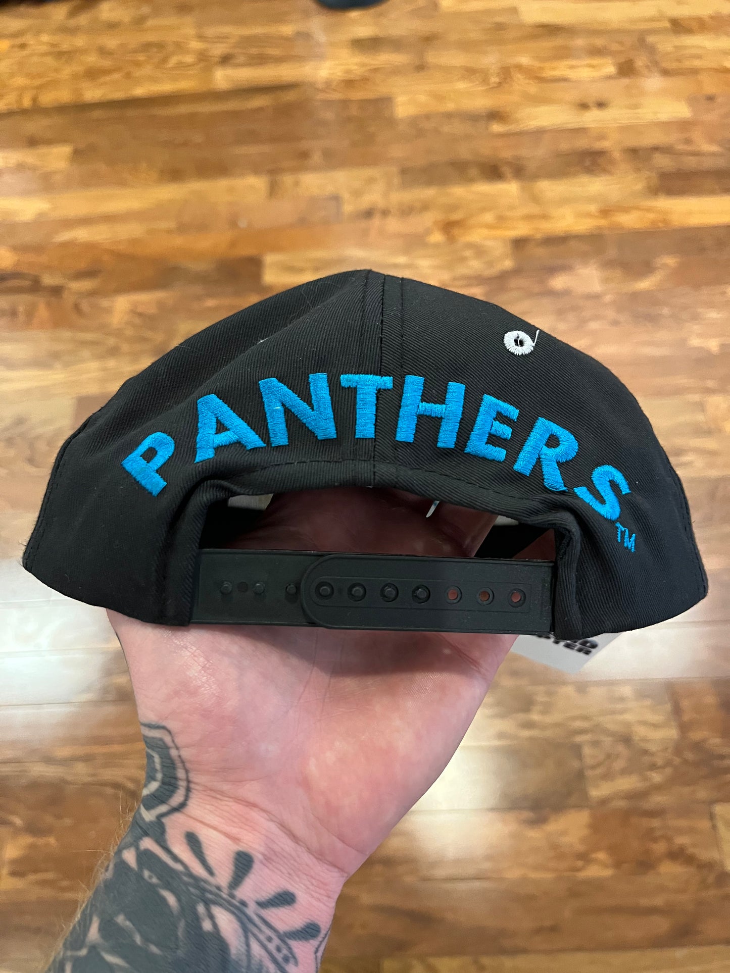 90s Carolina Panthers Big Logo Competitor Two Toned Hat (OS)
