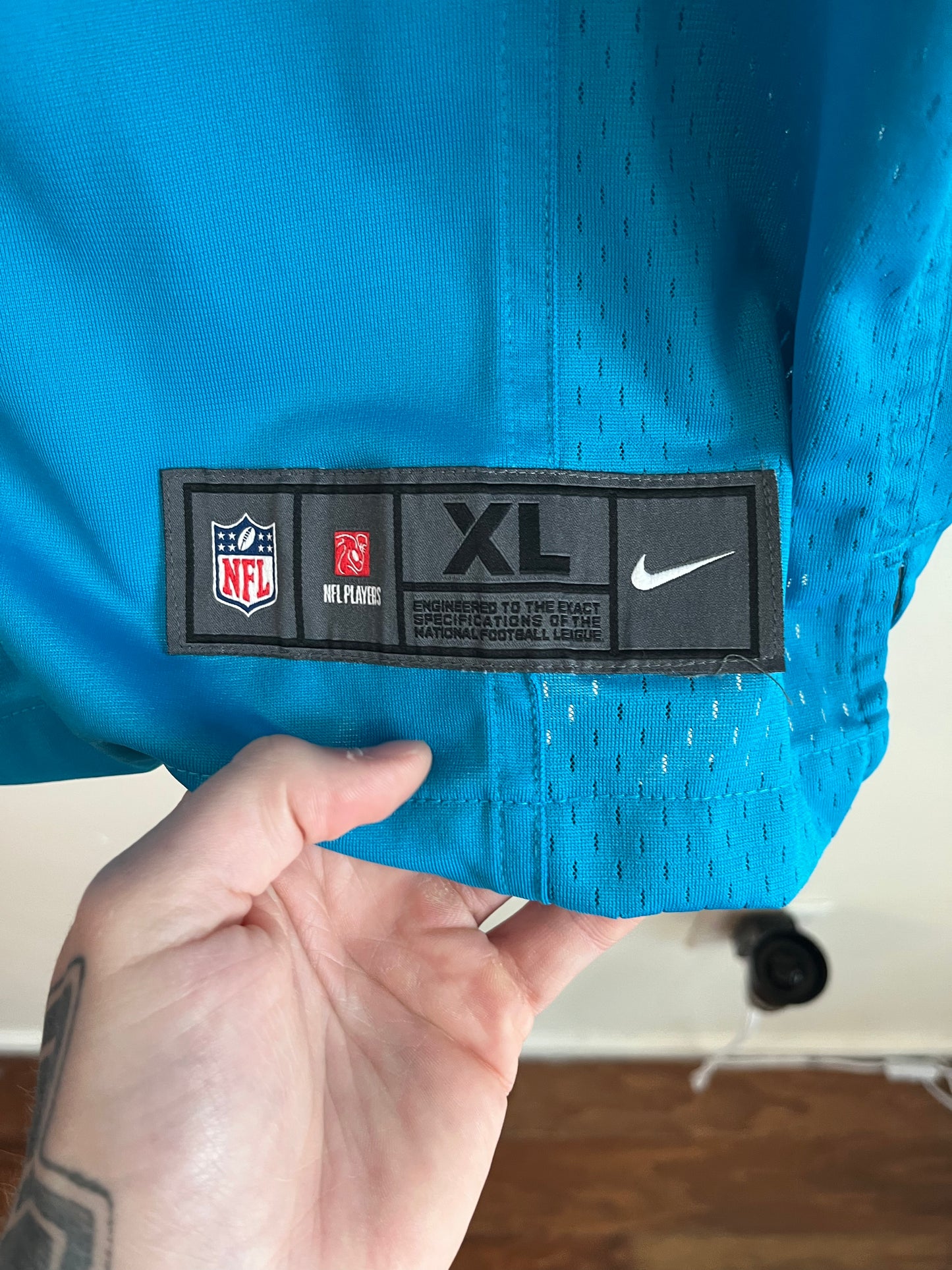 2018 Carolina Panthers Christian McCaffery Electric Blue Jersey (XL)