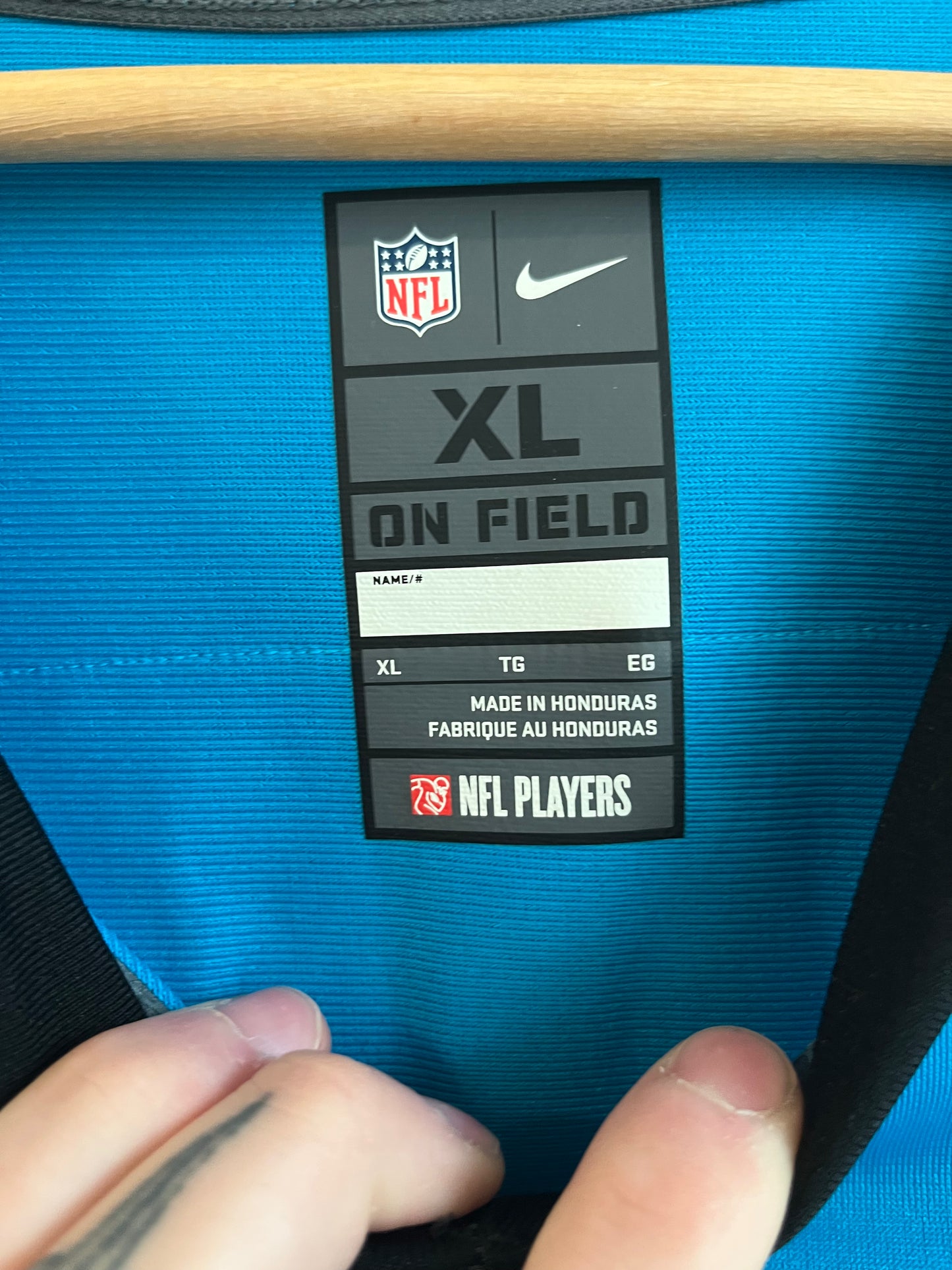 2018 Carolina Panthers Christian McCaffery Electric Blue Jersey (XL)