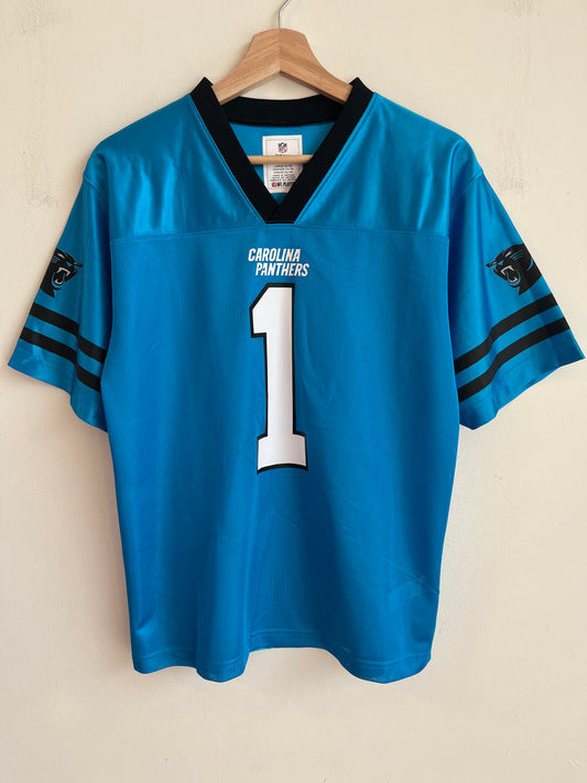 2010s Carolina Panthers Cam Newton Electric Blue Jersey (Youth L)