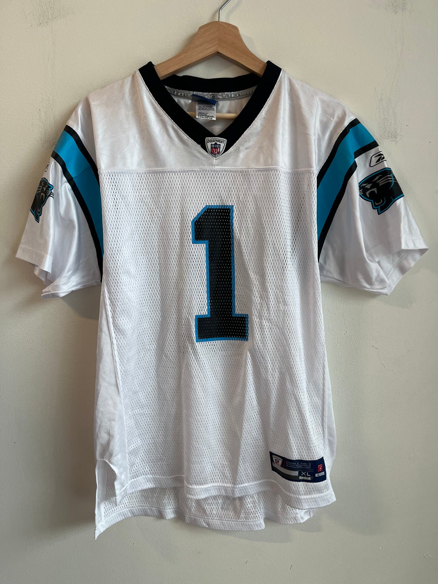 2010s Carolina Panthers Cam Newton Reebok Away Jersey (Youth XL)