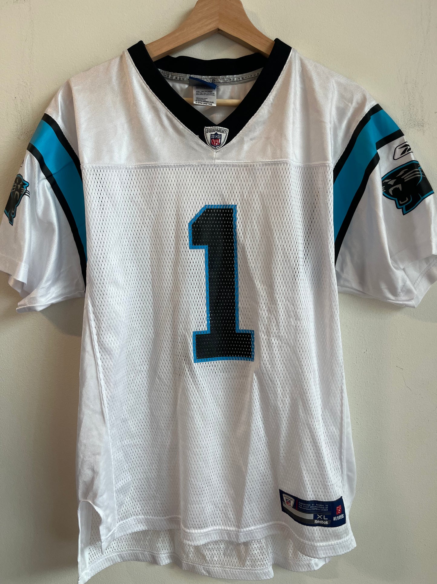 2010s Carolina Panthers Cam Newton Reebok Away Jersey (Youth XL)