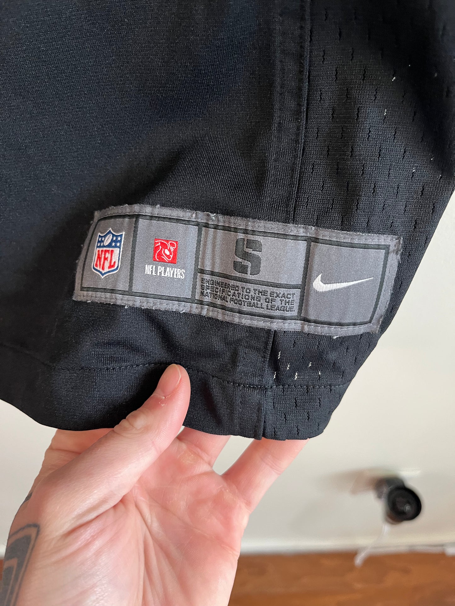 2012 Carolina Panthers DeAngelo Williams Cracked Nike Home Jersey (S)