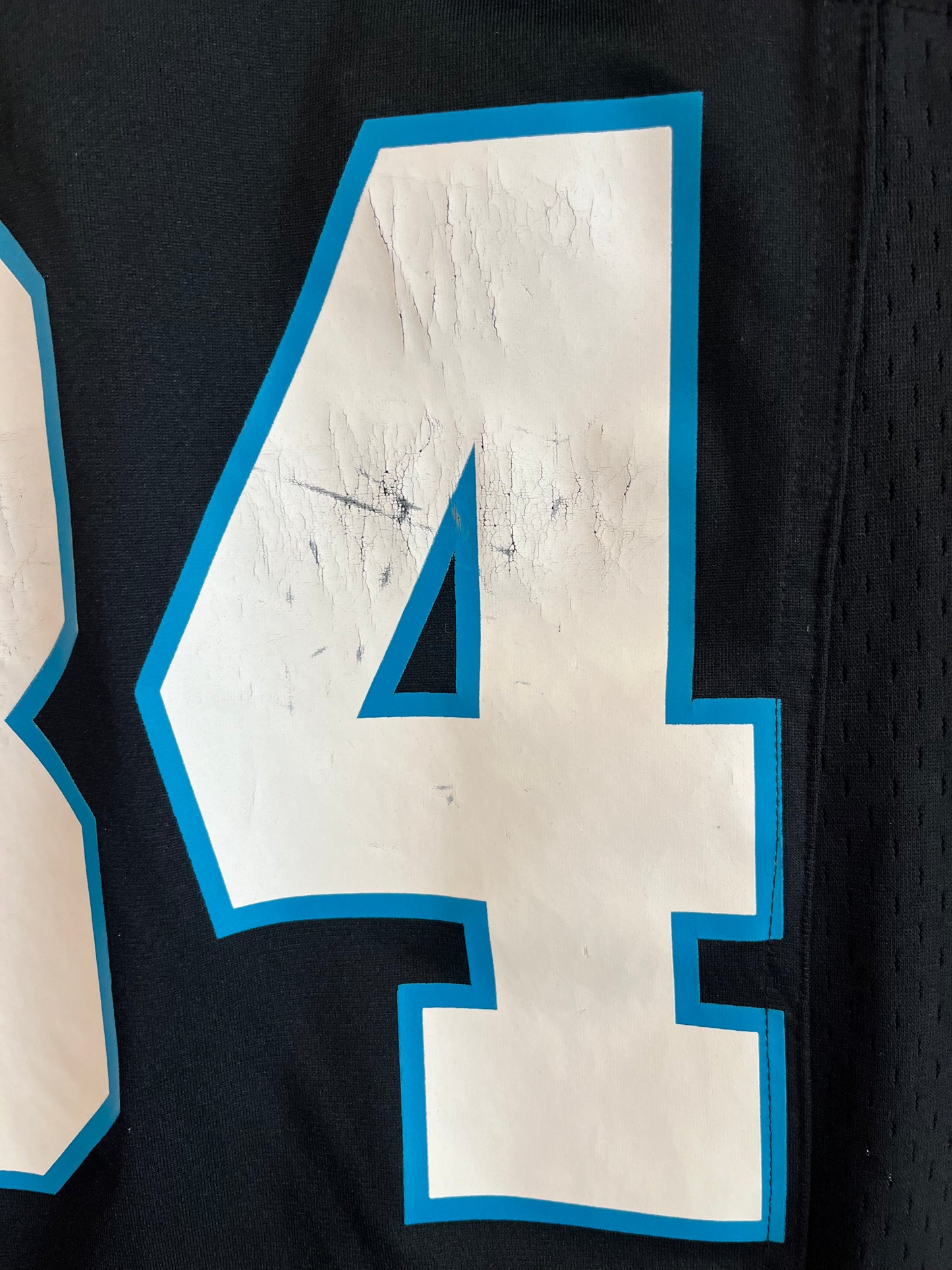 2012 Carolina Panthers DeAngelo Williams Cracked Nike Home Jersey (S)