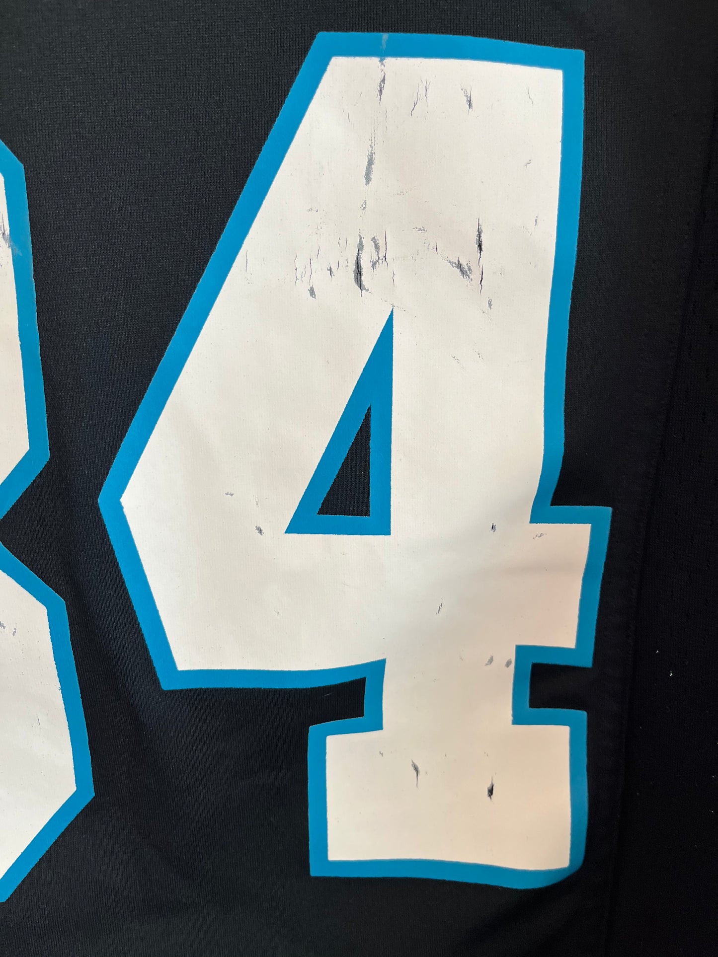 2012 Carolina Panthers DeAngelo Williams Cracked Nike Home Jersey (S)