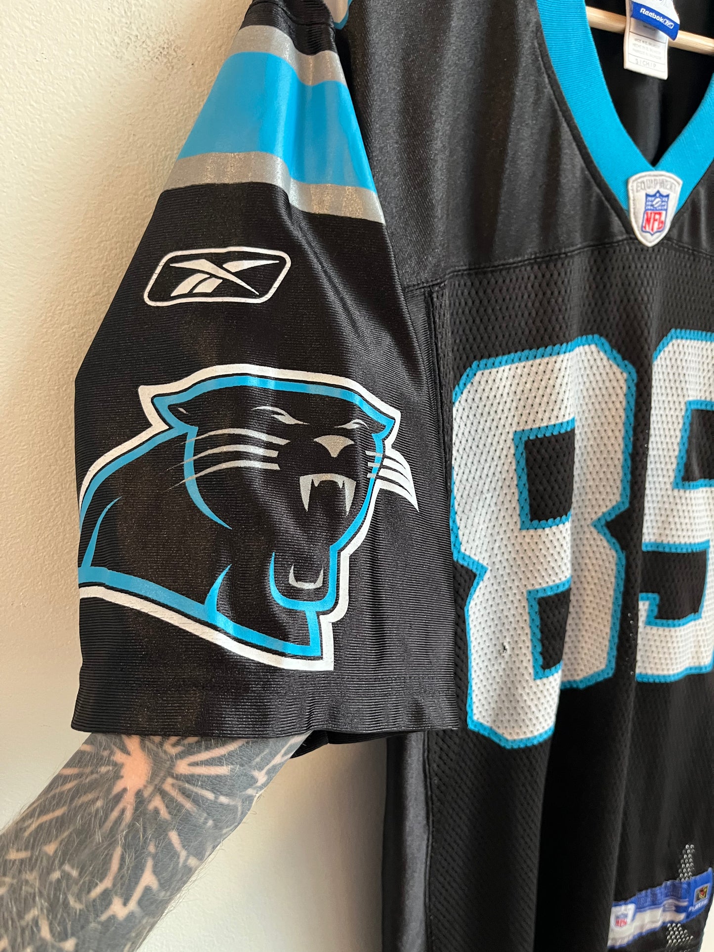 00s Carolina Panthers Steve Smith Home Reebok Jersey (S)