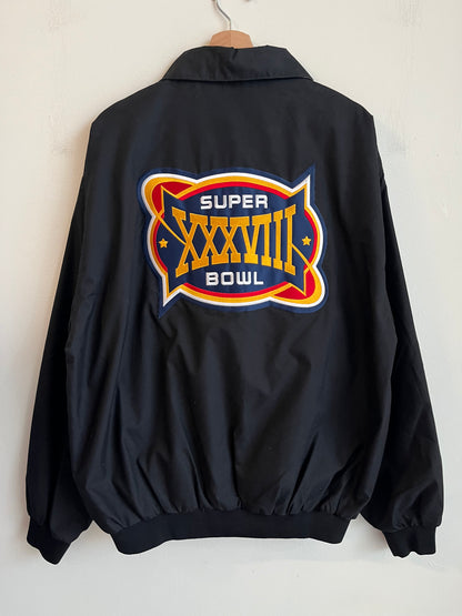 2003 Carolina Panthers Super Bowl Patch Full Zip Windbreaker (L)