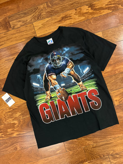 00s New York Giants Vintage Liquid Blue Center Deadstock Tee (L)