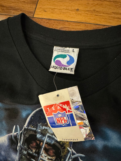 00s New York Giants Vintage Liquid Blue Center Deadstock Tee (L)