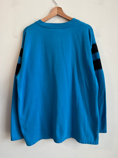 00s Carolina Panthers Electric Blue Cat Scratch Crewneck (XL)