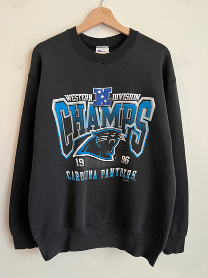1996 Carolina Panthers Western Division Champs Crewneck (L)