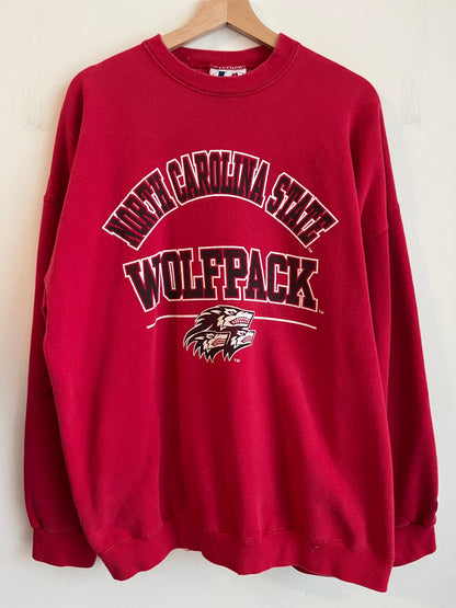 1990s NC State 3 Wolfs Logo Athletic Crewneck (XL)