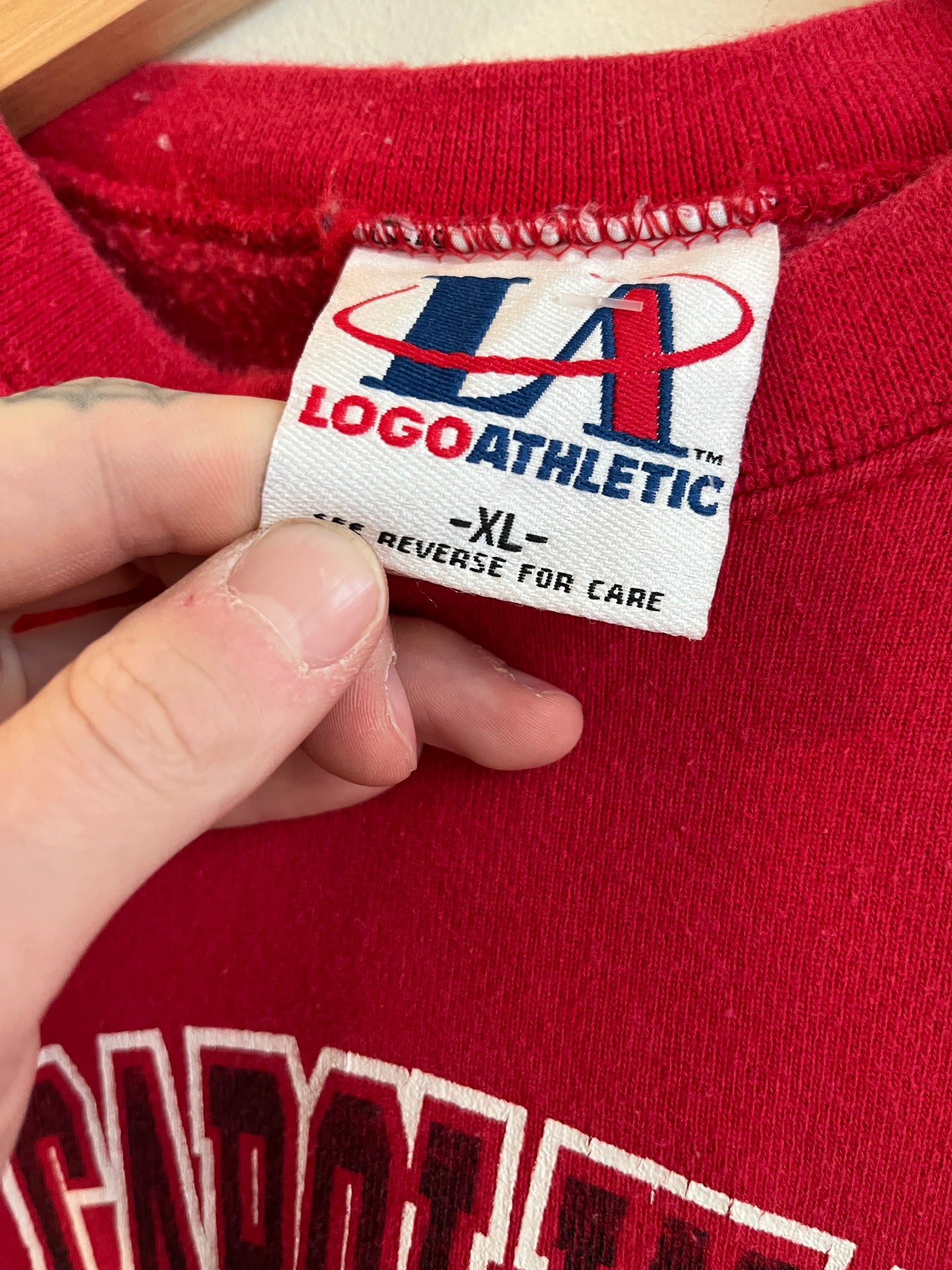 1990s NC State 3 Wolfs Logo Athletic Crewneck (XL)