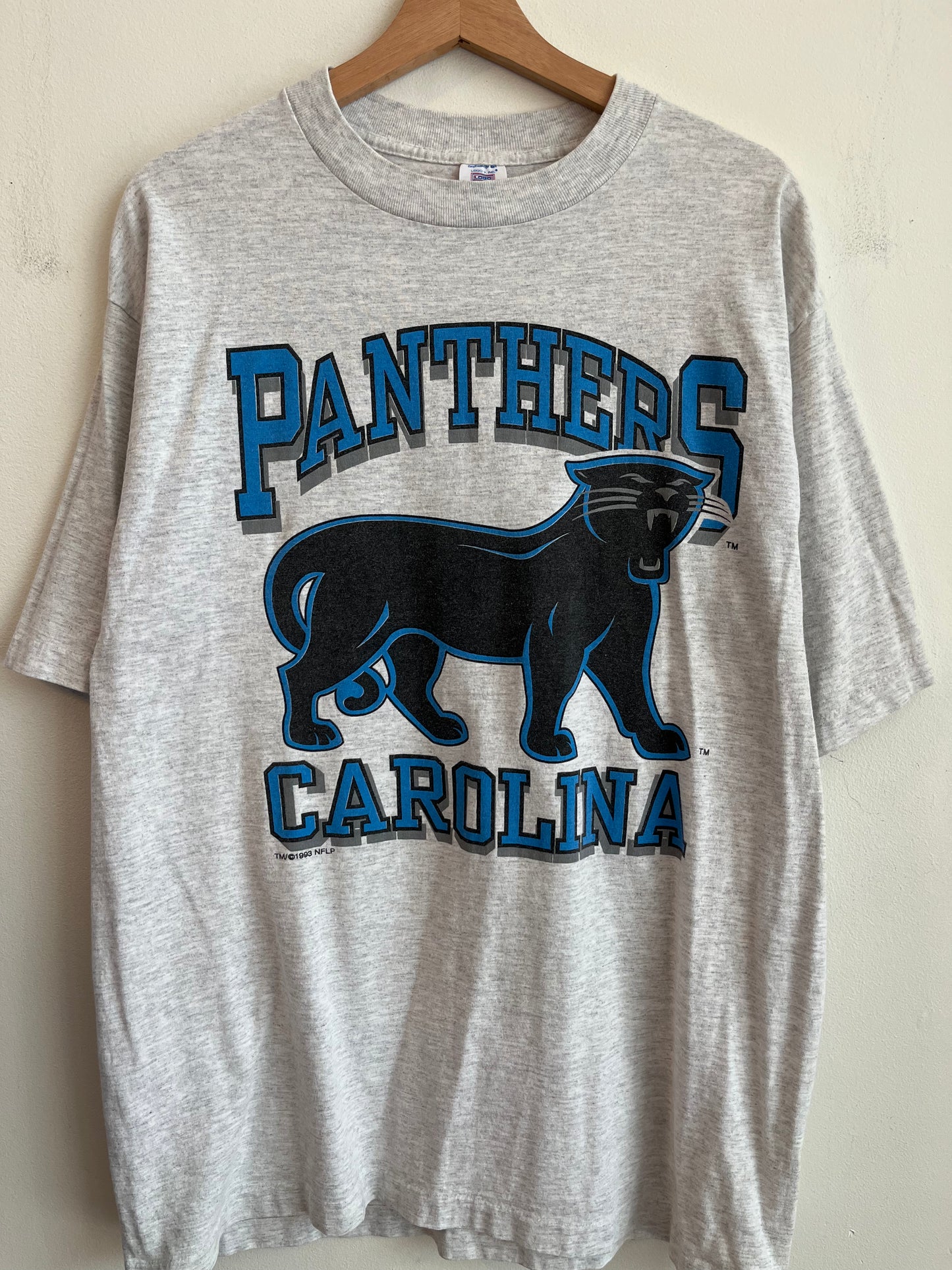 1993 Carolina Panthers Original Cat Grey Tee (XL)