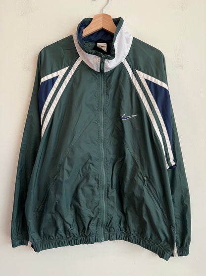 90s Nike Green Embroidered Windbreaker (XL)