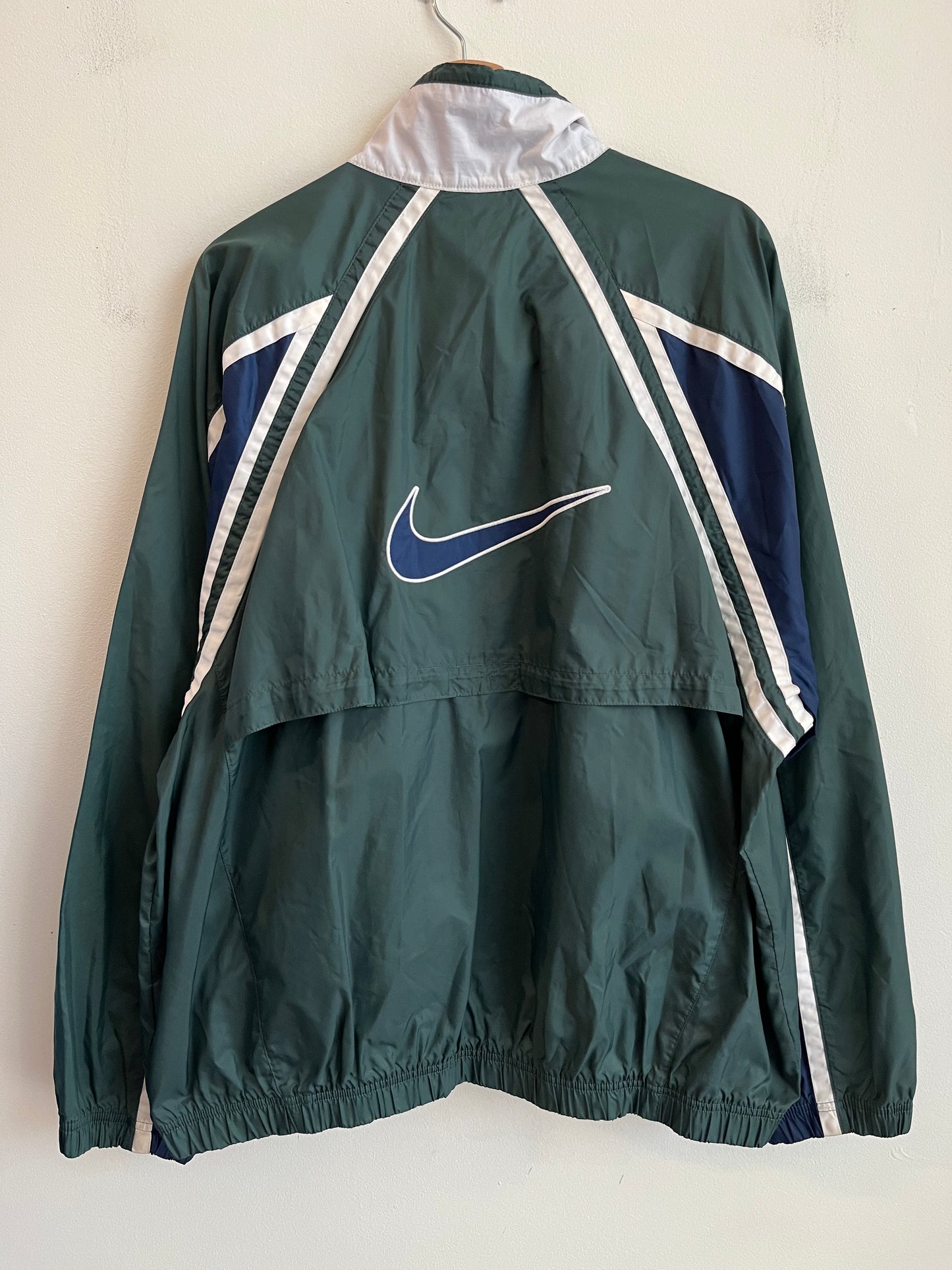 90s Nike Green Embroidered Windbreaker (XL)