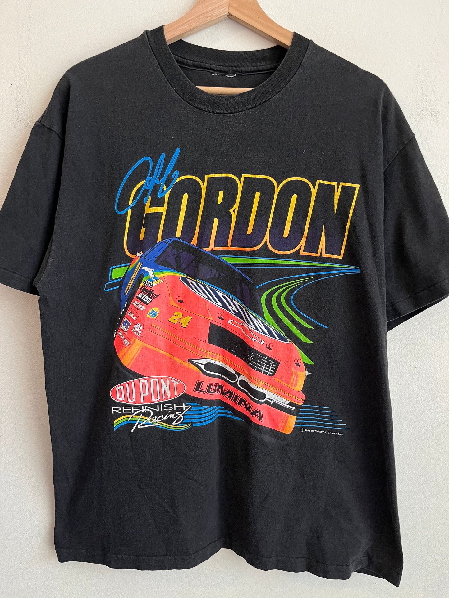 1993 Nascar Jeff Gordon Dupont Black Tee (L)