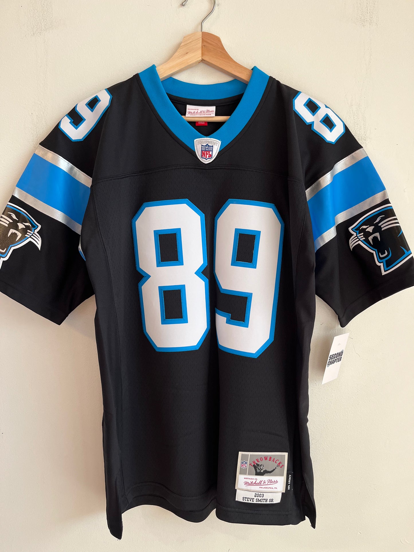 Carolina Panthers Steve Smith Fully Stitched Mitchell & Ness Jersey (M)