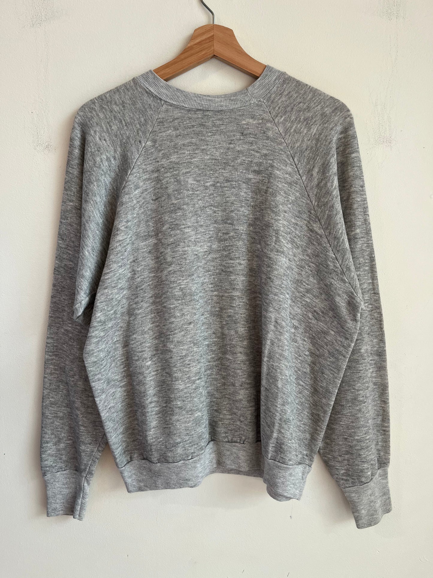 80s Harvard University Grey Spell Out Signal Crewneck (XL)