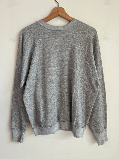 80s Harvard University Grey Spell Out Signal Crewneck (XL)