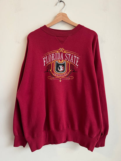 90s Florida State University (FSU) Embroidered Midwest Crewneck (XL)