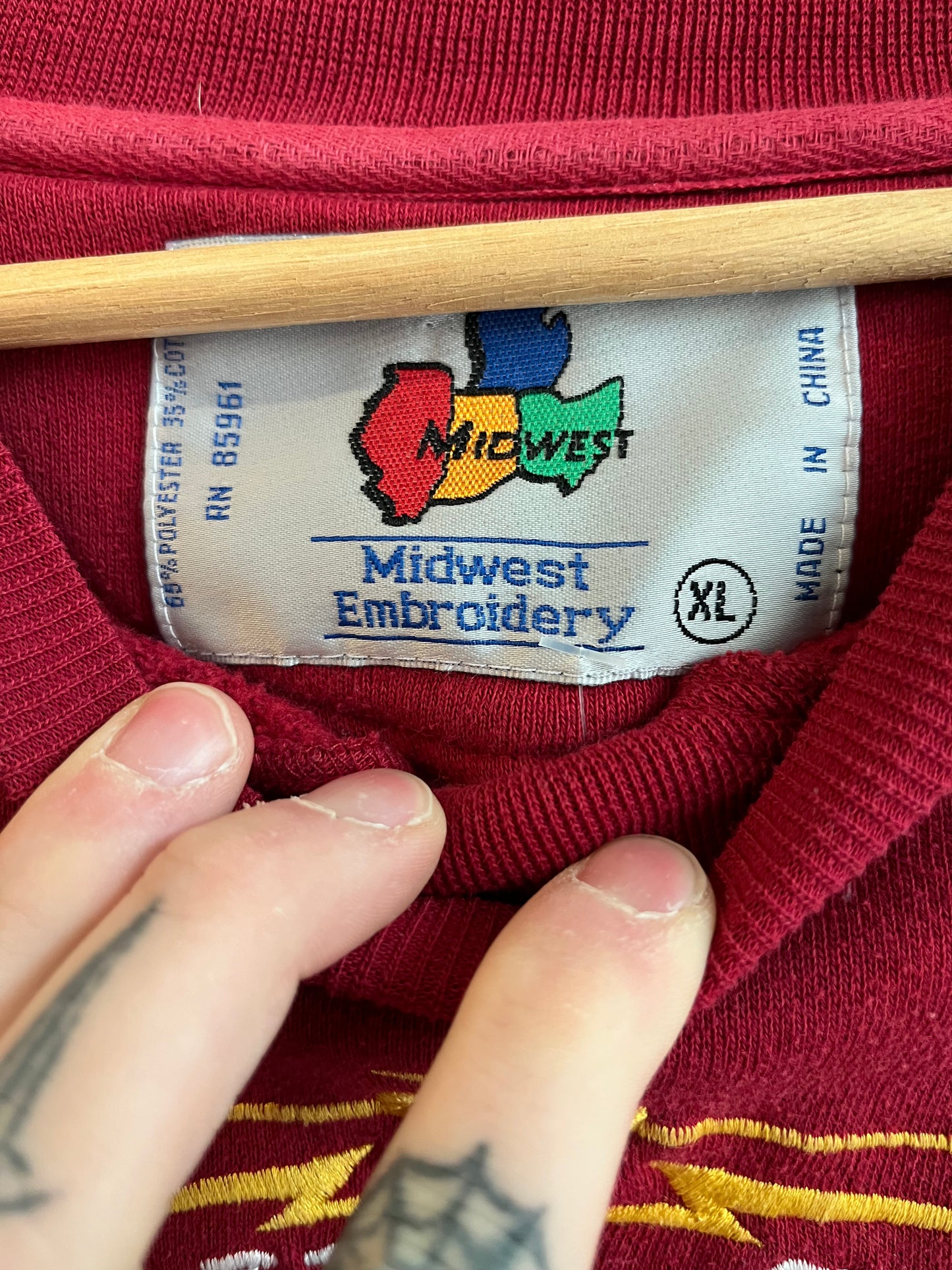90s Florida State University (FSU) Embroidered Midwest Crewneck (XL)