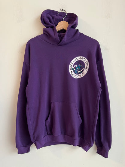 80s Charlotte Hornets Purple Bootleg Hoodie (L)