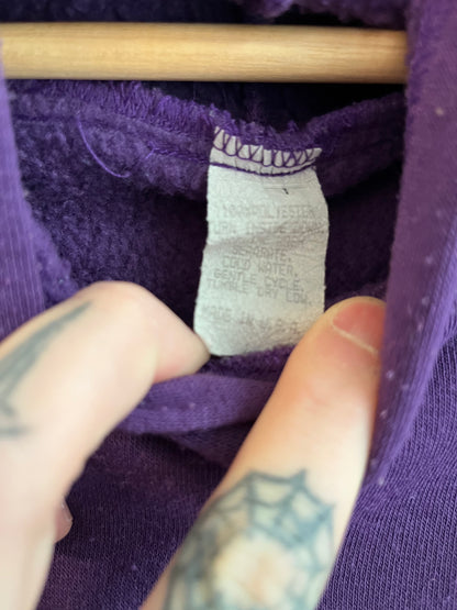 80s Charlotte Hornets Purple Bootleg Hoodie (L)