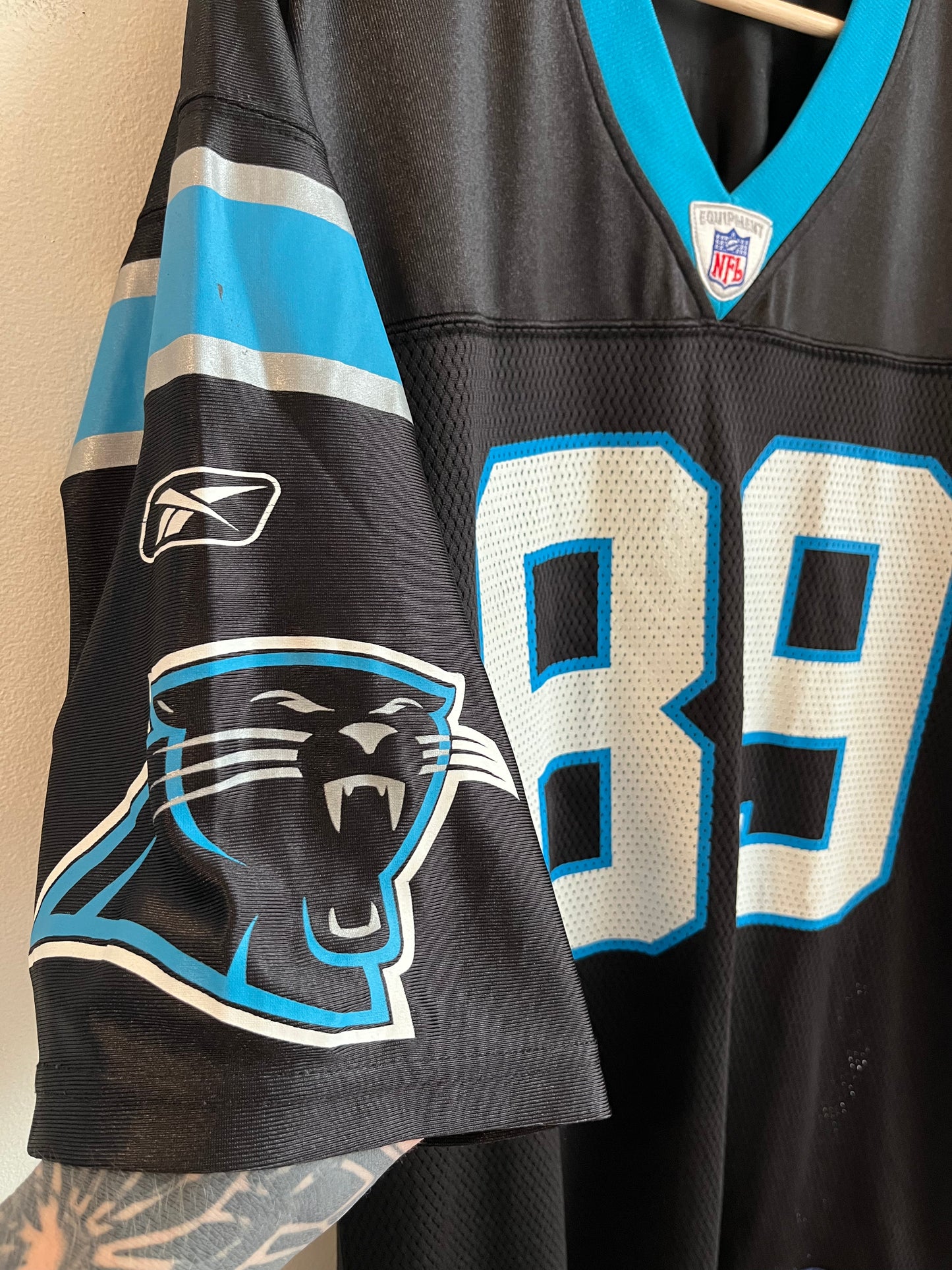 00s Carolina Panthers Steve Smith Reebok Home Jersey (L)