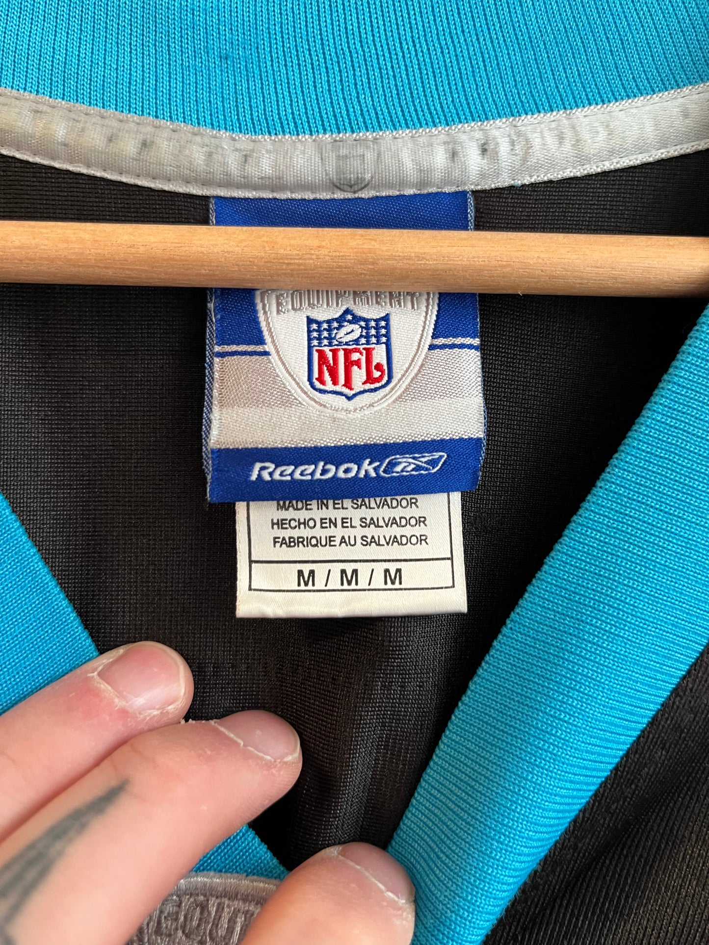 2000s Steve Smith Carolina Panthers Reebok Home Jersey (M)