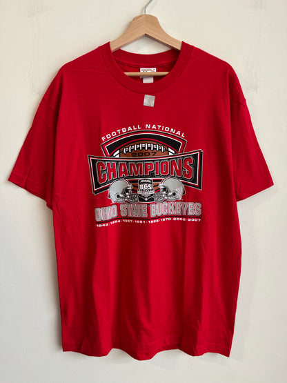 2007 Ohio State Buckeyes Deadstock National Champions Tee (L)