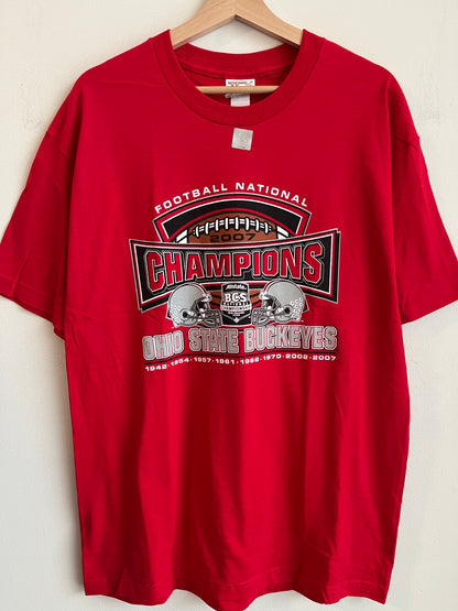 2007 Ohio State Buckeyes Deadstock National Champions Tee (L)