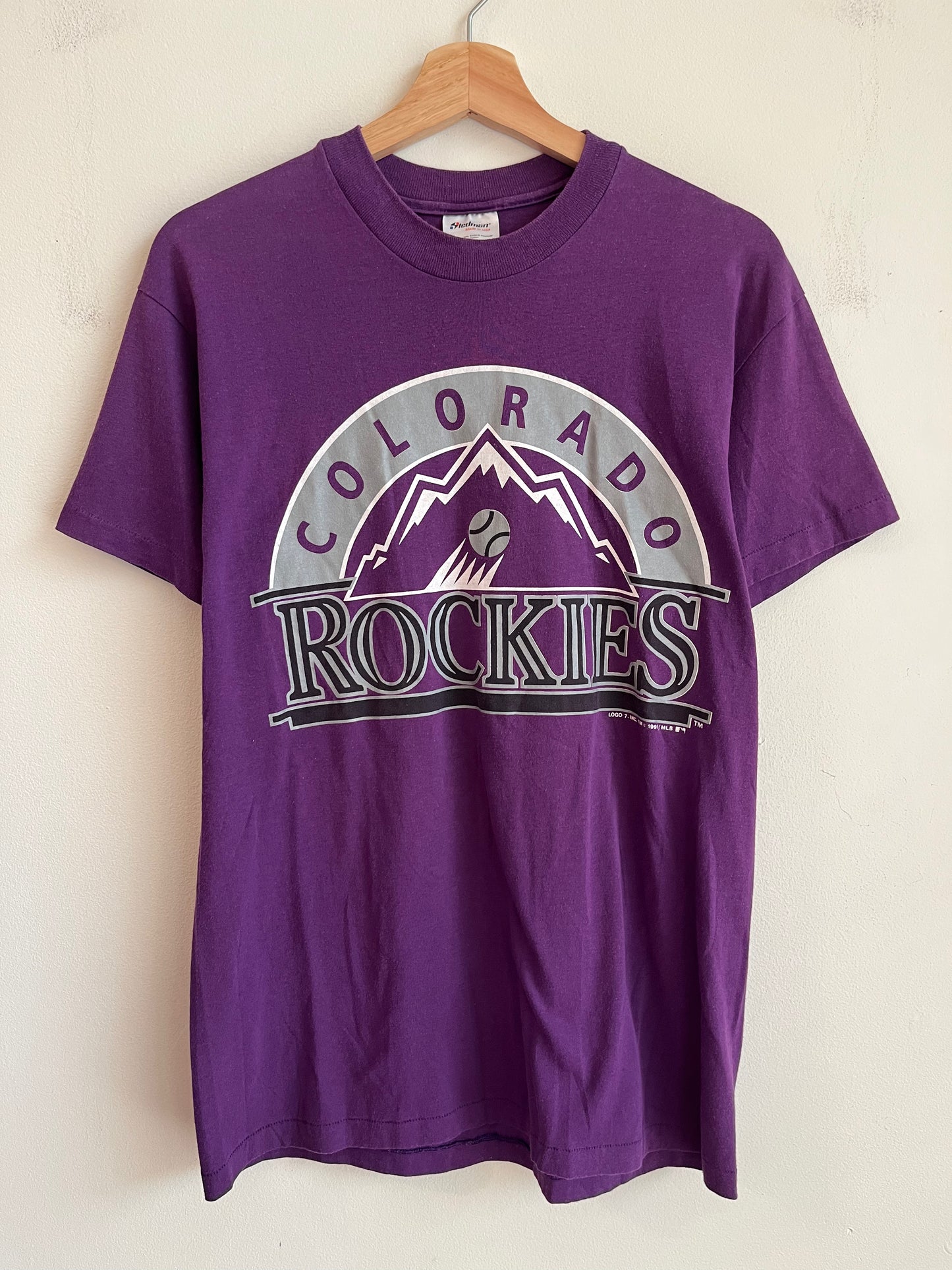 1991 Colorado Rockies Spell Out Tee (L)