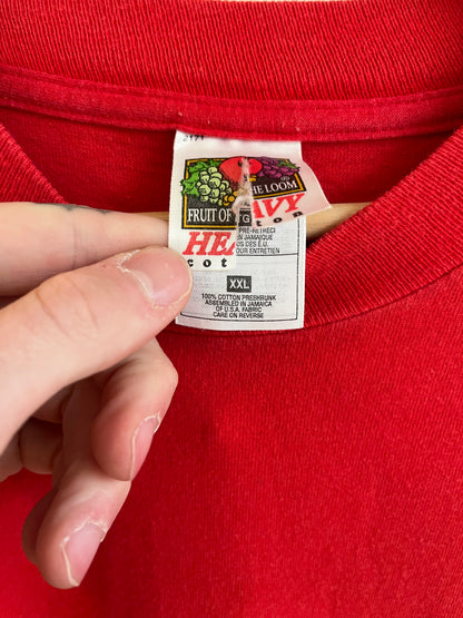 1990s Adidas Logo Red Tee (XXL)