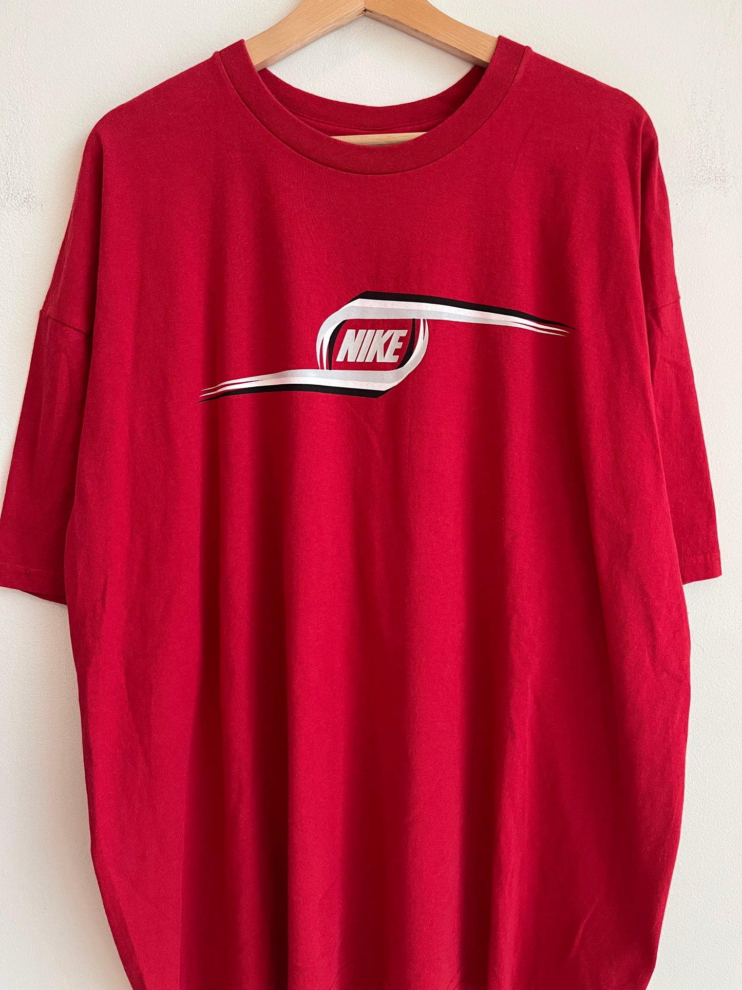 2000s Nike Center Swoosh Red Tee (XXL)