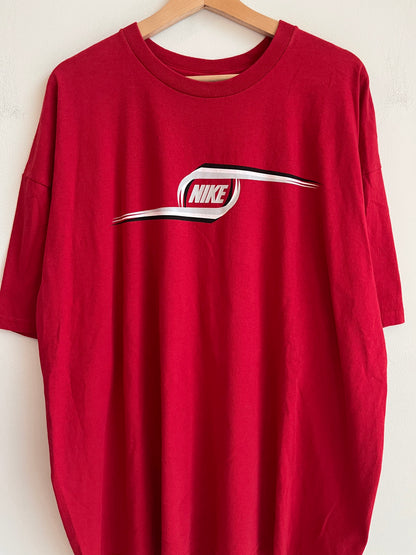 2000s Nike Center Swoosh Red Tee (XXL)
