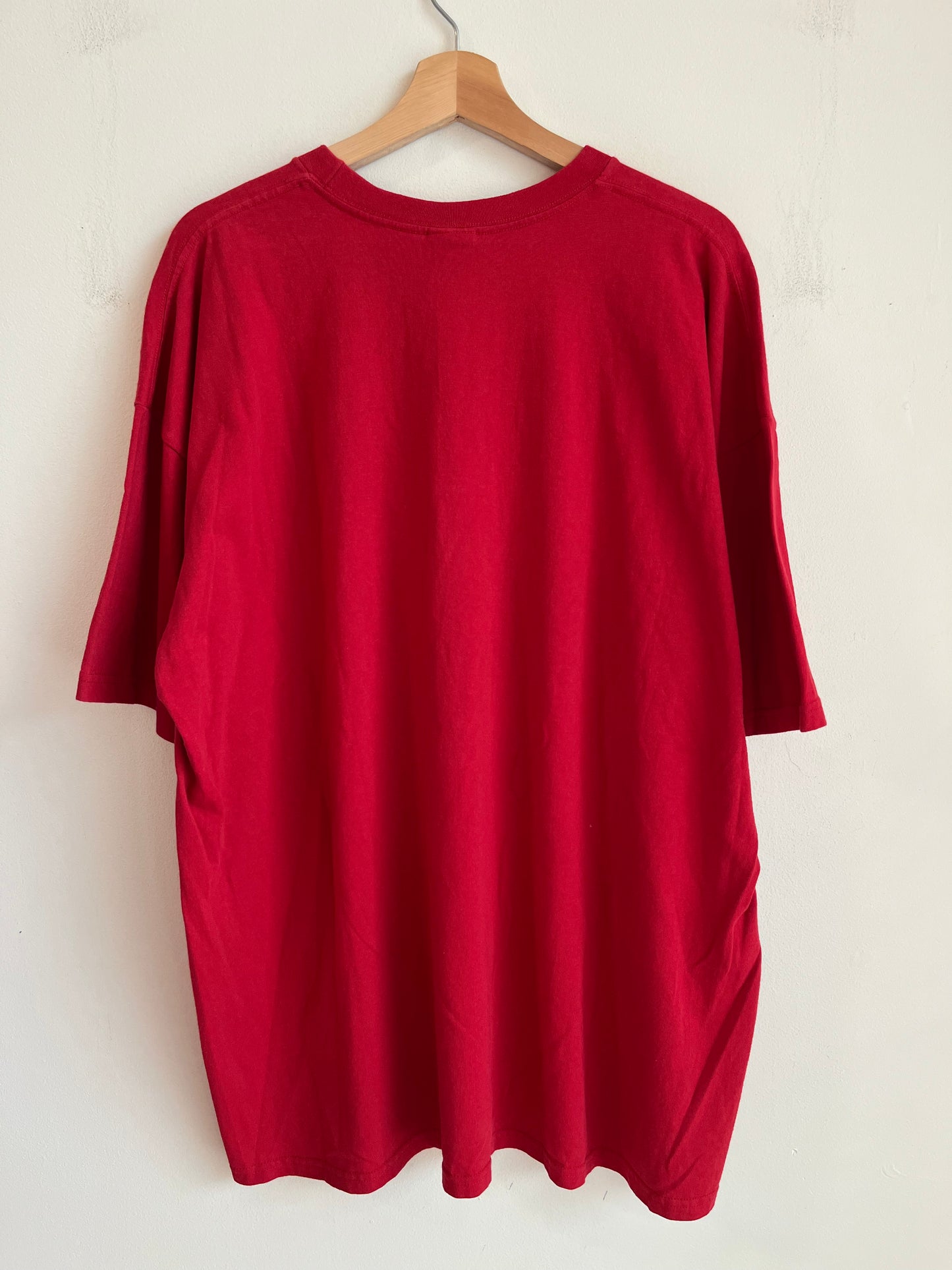2000s Nike Center Swoosh Red Tee (XXL)