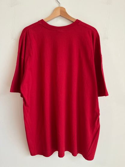 2000s Nike Center Swoosh Red Tee (XXL)