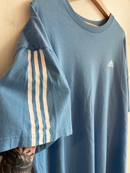 Adidas Striped Blue Tee (XL)